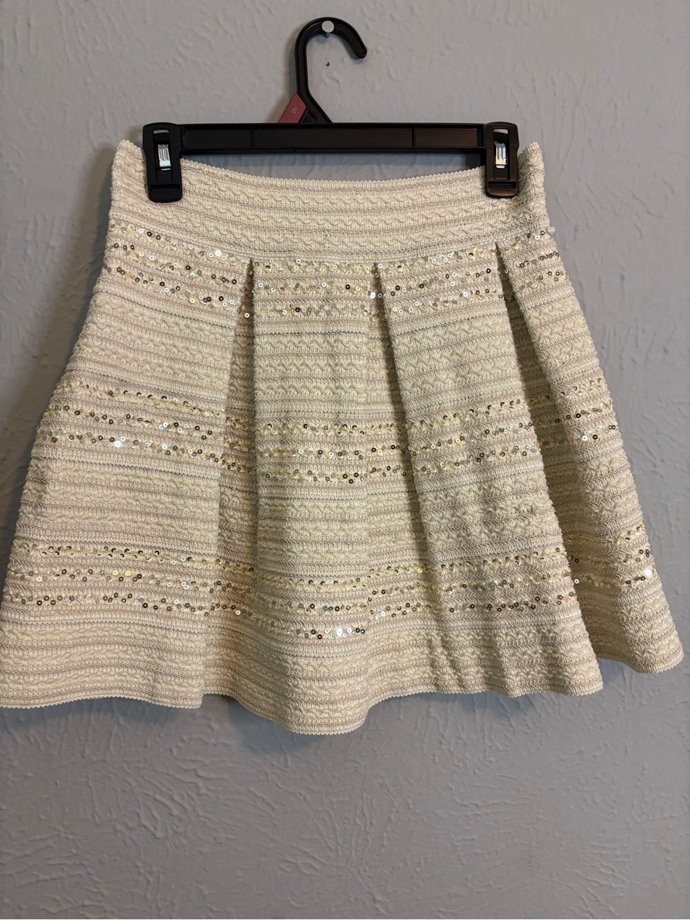 Ginger G Cream Sequin Circle Skirt
